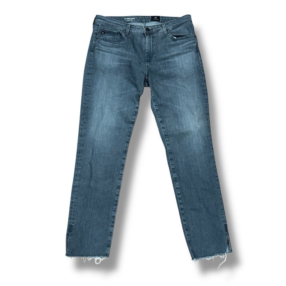 AG Prima Gray Mid-Rise Cigarette Leg Jeans Adriano Goldschmied Size 31